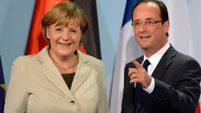 Angela Merkel et François Hollande ce mardi à Berlin