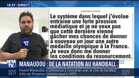 Florent Manaudou fait "une parenthèse" avec la natation et s'essaie au handball