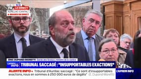 Éric Dupond-Moretti sur le tribunal saccagé d'Aurillac: "On ne touche pas à la Justice de notre pays"