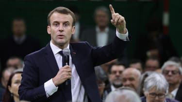 Emmanuel Macron à Grand Bourgtheroulde.