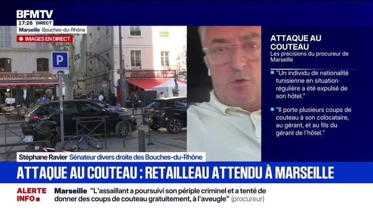 Attaque au couteau à Marseille: "On n'a pas besoin de monsieur Retailleau pour des promesses qu'il ne tiendra pas", fustige Stéphane Ravier, sénateur divers droite des Bouches-du-Rhône 