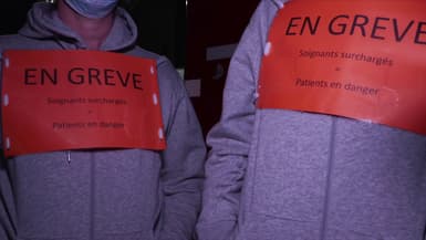 Des soignants en grève à l'hôpital du Kremlin-Bicêtre le 30 novembre 2024