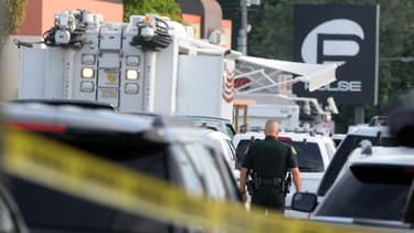 Le club Pulse, théâtre de la fusillade d'Orlando - la pire dans l'histoire des Etats-Unis - en Floride, à l'aube dimanche 12 juin 2016.