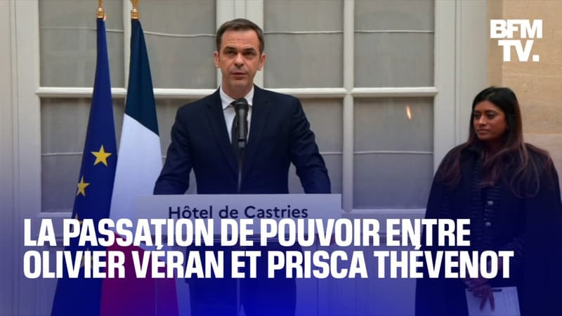 La passation de pouvoir entre Olivier Véran et Prisca Thévenot, nouvelle porte-parole du gouvernement