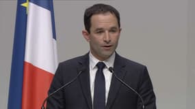Benoît Hamon lors de son discours d'investiture, le dimanche 5 février 2017