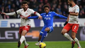 Clinton Njie sous le maillot du Dynamo Moscou