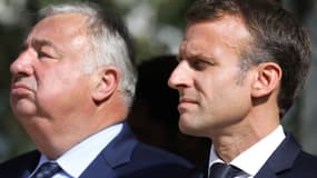 Gérard Larcher et Emmanuel Macron 