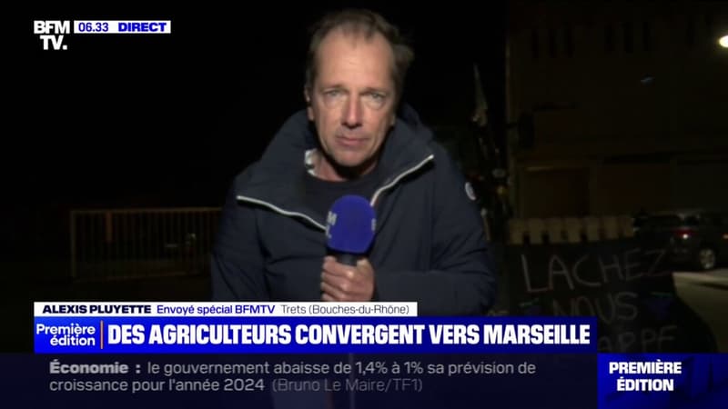 Colère des agriculteurs: un convoi d'une cinquantaine de tracteurs converge vers Marseille