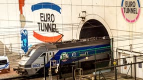 Logo Eurotunnel à Coquelles, le 20 octobre 2015.