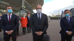Jean Castex au vaccinodrome du Stade de France ce mardi.