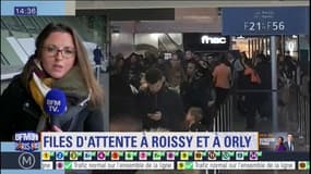 Grognes des policiers: longues files d'attente à Roissy et Orly 