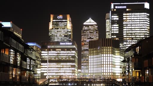 La City, le quartier d'affaires londonien, où siègent les plus grandes banques mondiales.
