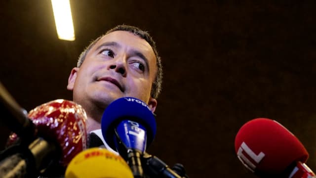 Le ministre de l'Intérieur Gérald Darmanin, le 5 octobre 2020 à Rillieux-la-Pape, près de Lyon