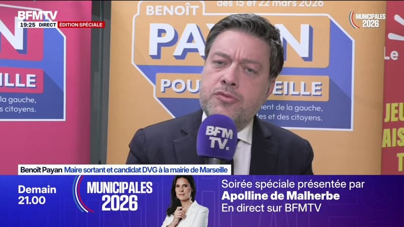 Municipales: si le RN gagne Marseille, "ce serait un séisme" pour Benoît Payan, maire sortant et candidat DVG à la mairie de Marseille