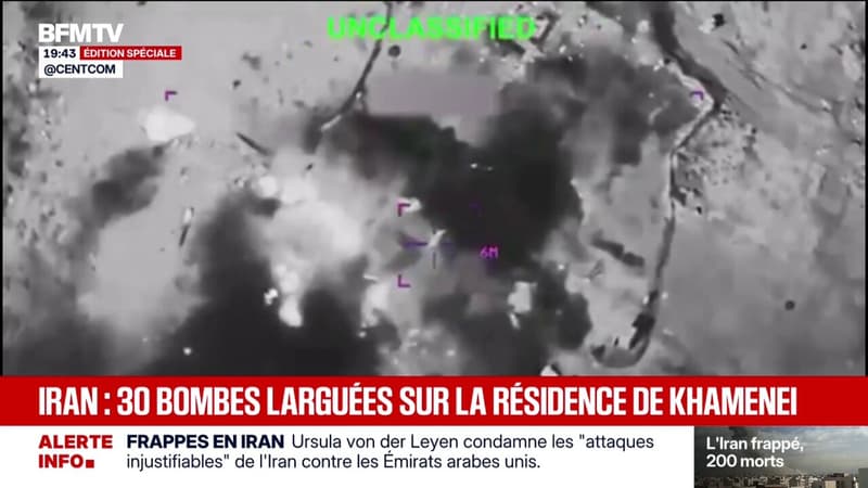 30 bombes ont été larguées sur le complexe résidentiel du guide suprême iranien Ali Khamenei