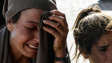 Des victimes civiles syriennes, effondrées à Kobané en 2015 (Photo d'illustration)
