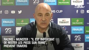 Racing - Munster : "Il est important de rester les pieds sur terre", prévient Travers