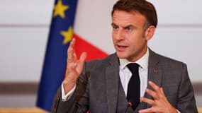 Emmanuel Macron à l'Élysée le 9 novembre 2023