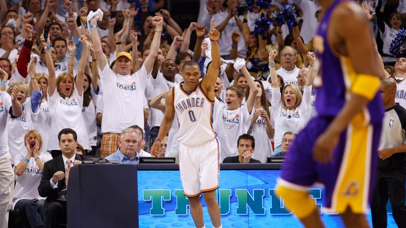 Russel Westbrook a marqué 18 points contre les Lakers cette nuit