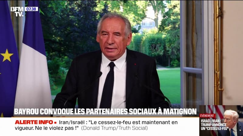 Échec du conclave sur les retraites: François Bayrou appelle les partenaires sociaux à 