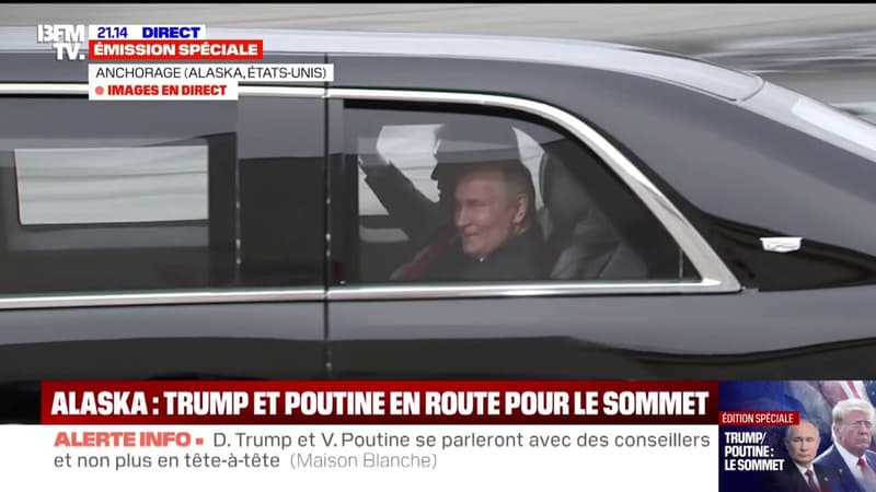 Sommet en Alaska: Donald Trump et Vladimir Poutine sont dans la même voiture