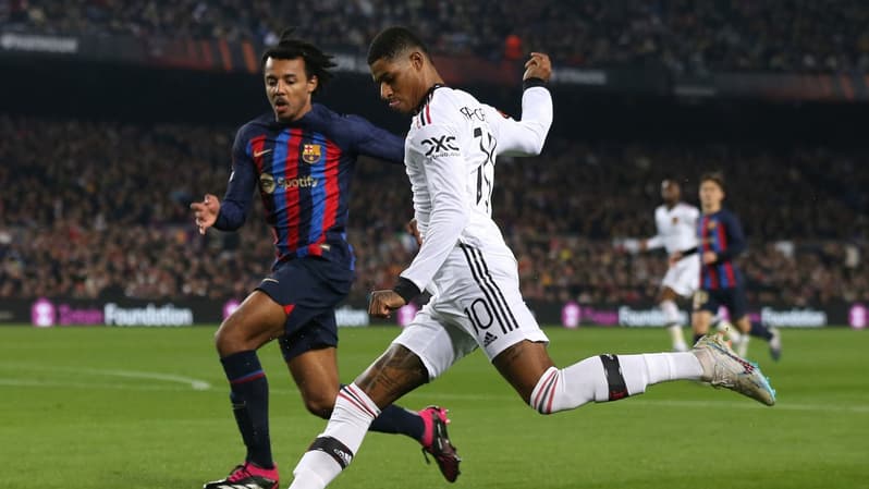 Jules Koundé et Marcus Rashford - Barça-Manchester United - Ligue Europa