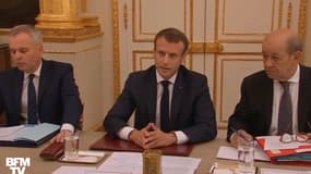 Emmanuel Macron a ouvert le conseil des ministres avec un discours sur sa politique générale. 