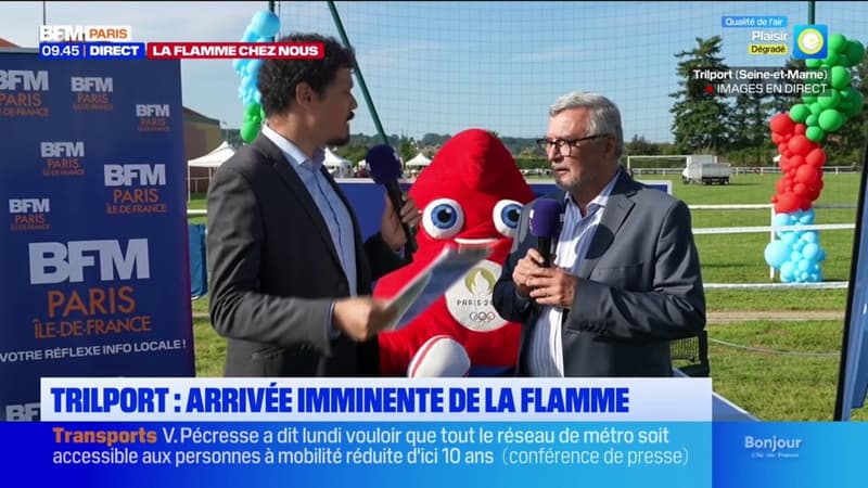 Flamme paralympique à Trilport: entretien avec JF Parigi, président du conseil départemental de Seine-et-Marne (1/1)