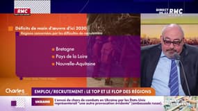 Les régions et les postes les plus concernés par les déficits de mains d'œuvre
