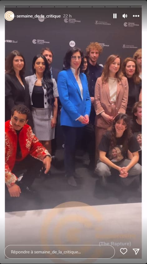 L'équipe du film "Le Ravissement" à Cannes en compagnie de la ministre de la Culture Rima Abdul-Malak