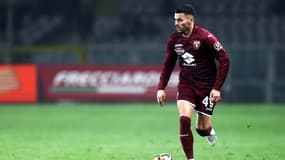 Nemanja Radonjic avec le Torino FC, à Turin le 20 février 2023