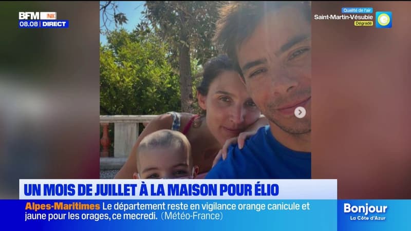 Un mois de juillet à la maison pour le petit Niçois Élio après son opération