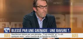 Manifestant blessé par une grenade: "Il est réveillé et a dit quelques mots", Hugues Bouget