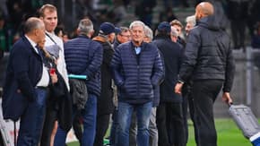 Jean-Michel Larqué, le 30 octobre 2023, au stade Geoffroy-Guichard