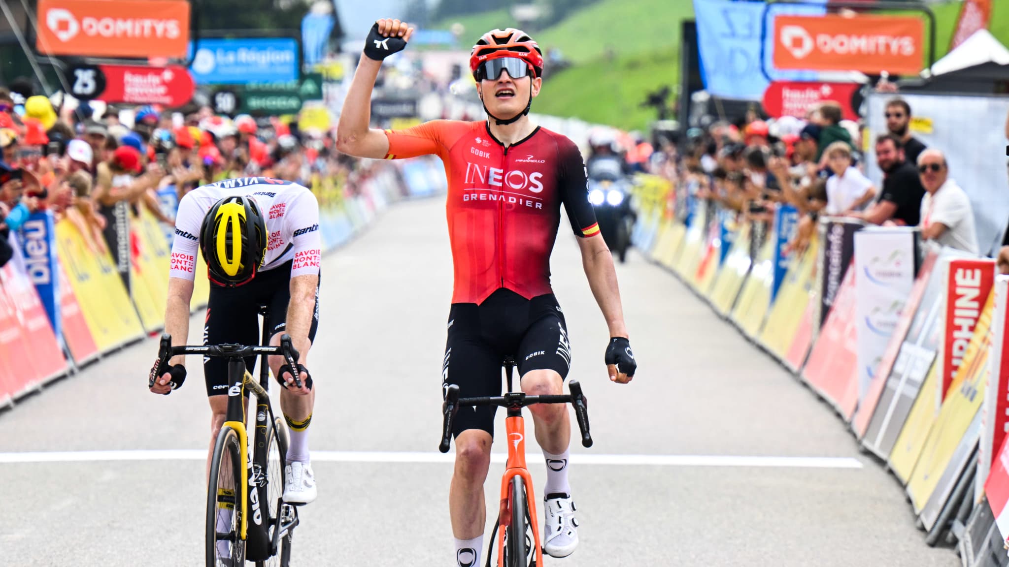 Carlos Rodriguez remporté la 8e étape du Critérium du Dauphiné, le 9 juin 2024 Carlos Rodriguez remporté la 8e étape du Critérium du Dauphiné, le 9 juin 2024
