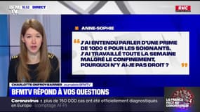 J'ai entendu parler d'une prime de 1000€ pour les soignants. Pourquoi n'y ai-je pas droit ?