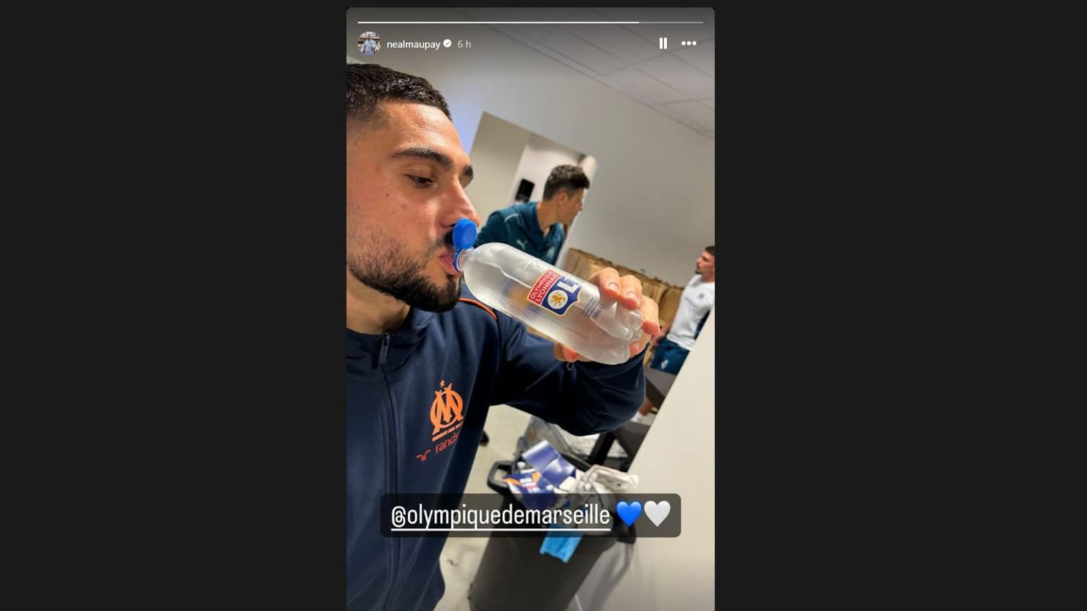 Le "troll" de Neal Maupay contre les Lyonnais après OL-OM (2-3), le 22 septembre 2024 Le "troll" de Neal Maupay contre les Lyonnais après OL-OM (2-3), le 22 septembre 2024