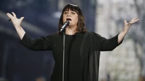 Lisa Angell lors de la demi-finale de l'Eurovision