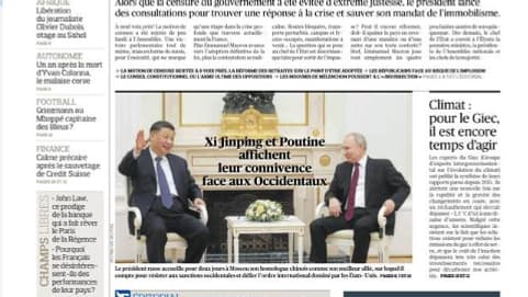 La une du Figaro du 21 mars 2023 