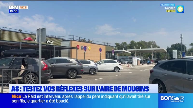 A8 : testez vos réflexes sur l'aire de Mougins