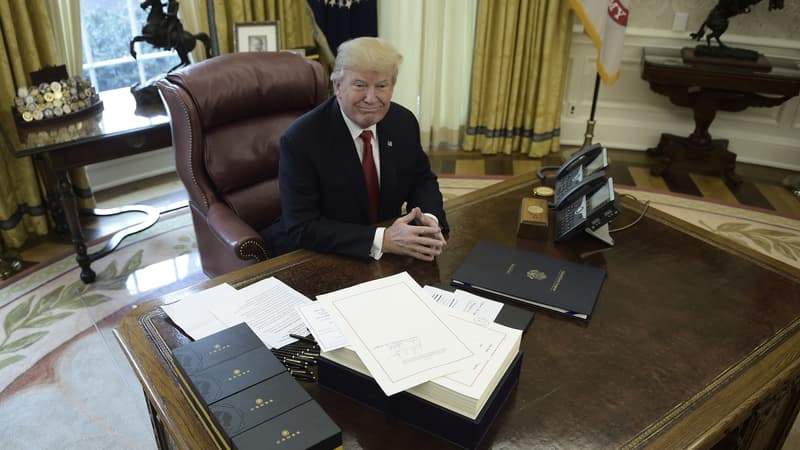Donald Trump dans le Bureau ovale, le 22 décembre 2017.