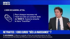 Pour financer les retraites, Gabriel Attal propose de verser 1.000 euros à chaque nouveau-né