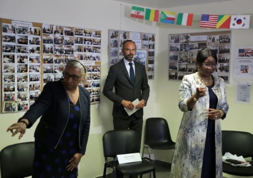 Edouard Philippe dans les locaux de l'association Génération 2 à Evry le 9 juin 2020 Edouard Philippe dans les locaux de l'association Génération 2 à Evry le 9 juin 2020