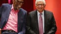 Bill Russell et David Stern en 2018