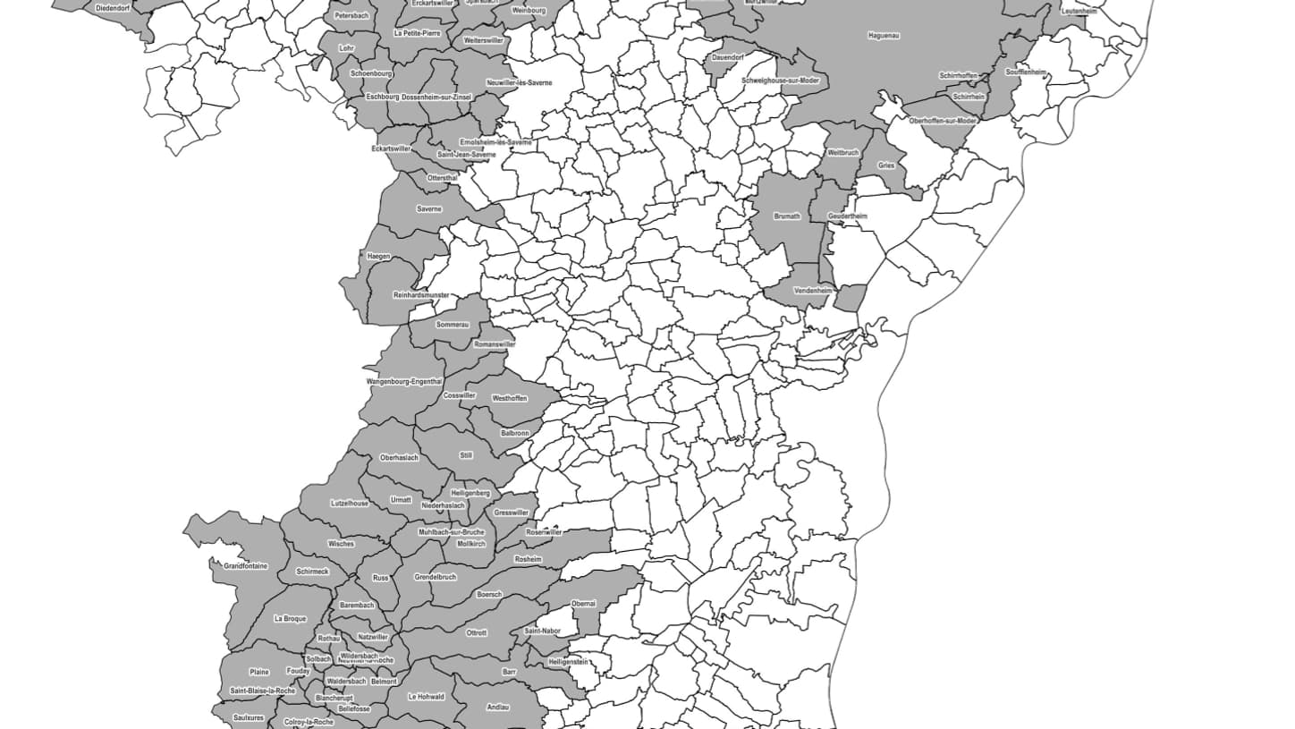 Les zones grisées sont interdites d'accès.