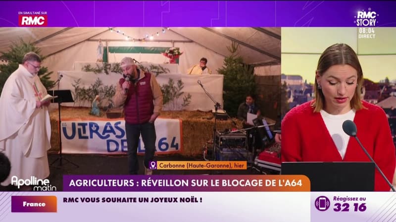 Agriculteurs : Réveillon sur le blocage de l'A64