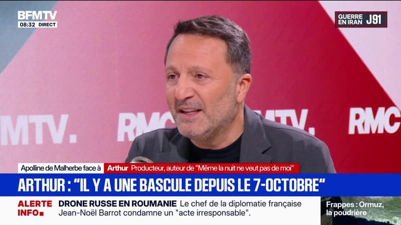 "Il y a une orgie antisémite qui est en train de déferler sur la planète", estime l'animateur et producteur Arthur