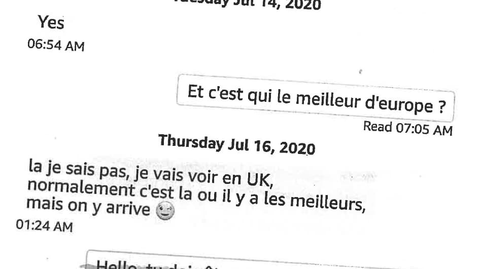 Un échange entre le salarié et un supérieur sur une messagerie. Un échange entre le salarié et un supérieur sur une messagerie.