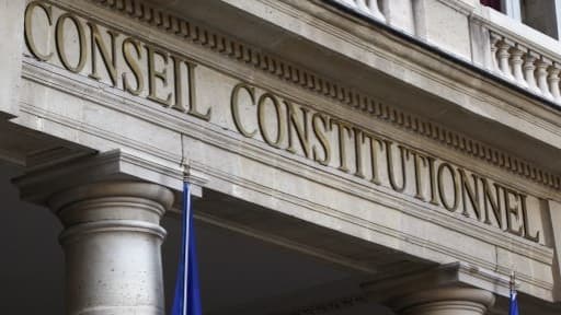 Le fronton du Conseil constitutionnel à Paris.