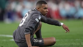 Kylian Mbappé lors de la défaite du Real Madrid contre Arsenal en quart de finale aller de Ligue des champions - le 08/04/2025